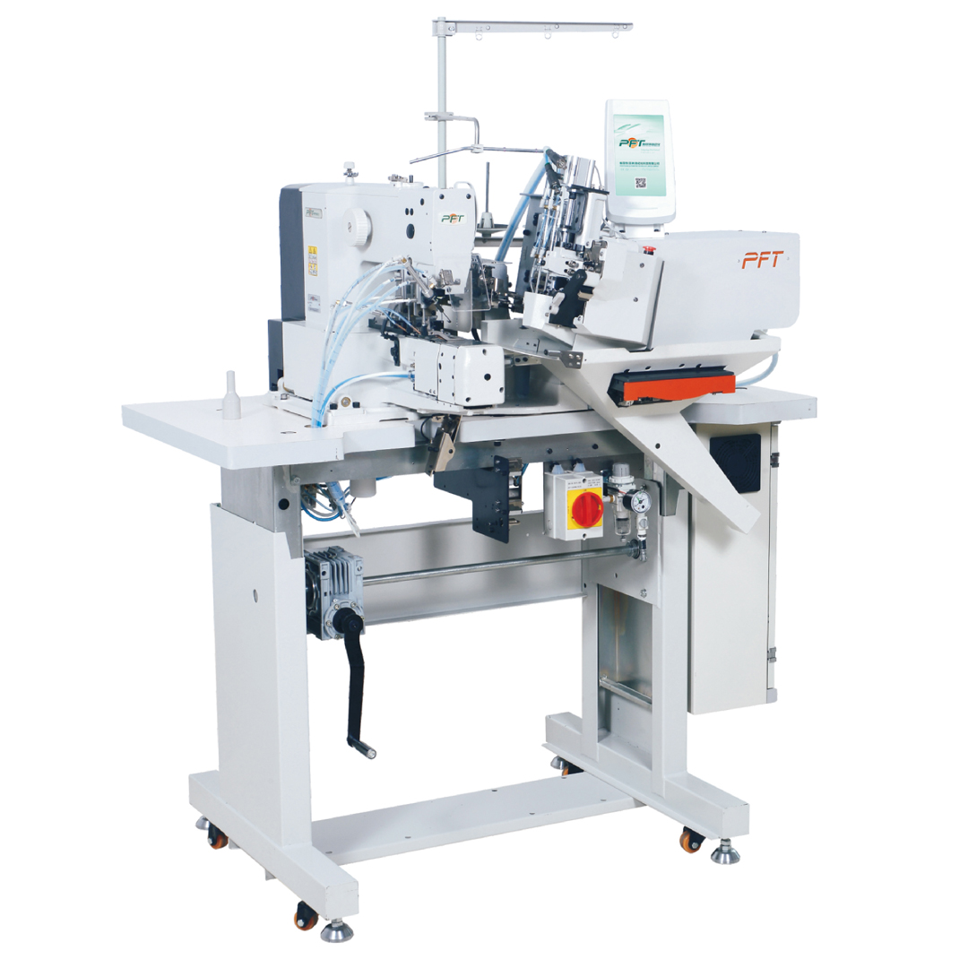 Automatic 2 needle belt loop attaching sewing machine